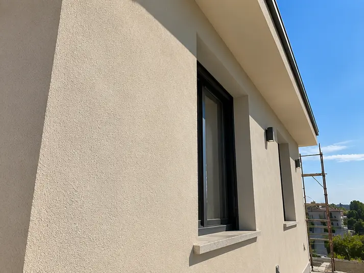 Soffitto in cartongesso rasato sui giunti, con cavi elettrici pendenti in una stanza in ristrutturazione