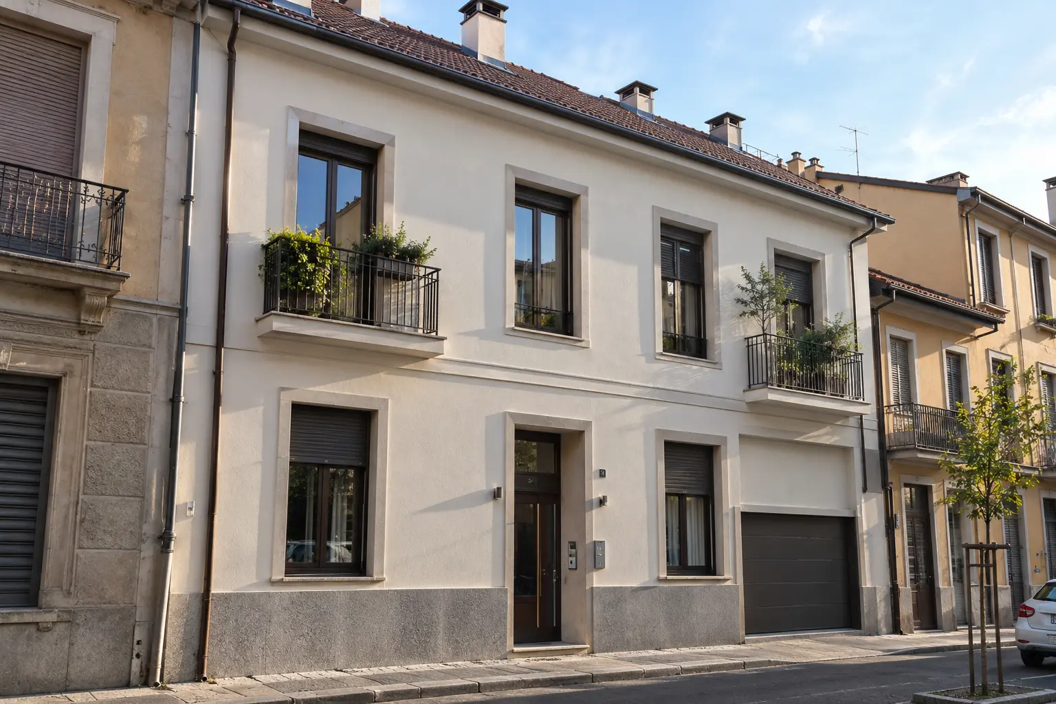 Facciata e tetto in tegole ristrutturati da Maestro Edilizia | Ristrutturazione Casa a Milano.